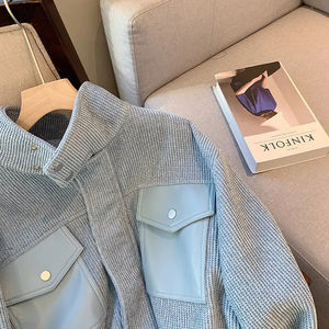 Completo Sportivo Casual da <span class=keywords><strong>Donna</strong></span> in Stile Retrò, Due Pezzi Grigio con Leggings Imbottiti, Stile Estero - Product Image 2