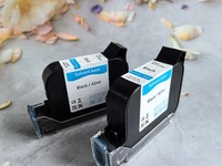 Imprimante jet d'encre 42 ml à base de solvant pour cartouche avec temps de séchage de 3 à 5 secondes pour machine de codage par lots TIJ portable (multicolore)