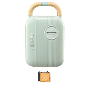 सबसे अच्छी बिक्री 2 में 1 yidu मल्टीफंक्शनल फैमिली नाश्ते निर्माता प्रकाश आहार सैंडविच वेफ़ल बेकर, सीएन प्लग (ग्रीन) - Product Image 1