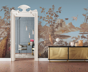 Papier peint mural personnalisé imprimé en 3D, paysage naturel, forêt tropicale, <span class=keywords><strong>jungle</strong></span> botanique, animaux, décoration murale - Product Image 1