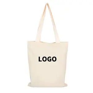 कस्टम लोगो डिजाइन पुनर्नवीनीकरण खाली कैनवास कपास बैग खरीदारी के लिए पुनः प्रयोज्य किराने की टोट बैग पुनः प्रयोज्य