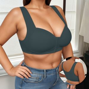 Reggiseno da Donna <span class=keywords><strong>Taglie</strong></span> Forti Regolabile, Traspirante, Copertura Totale, Nasconde il Grasso della Schiena, Senza Ferretto, Push-up, Senza Cuciture, Chiusura Frontale - Product Image 3