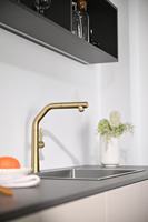 Robinet de cuisine moderne trois-en-un, mitigeur monocommande eau chaude et froide, pivotant à 360°, pour eau potable, idéal pour l'hôtellerie