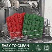 Moules de cuisson en silicone à 20 cavités pour Noël, forme maison, sans BPA, résistants à la chaleur, faciles à nettoyer
