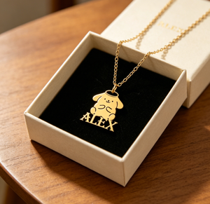 Collana Personalizzata con Lettere Cartoon per Donne e Bambini, Gioielli in Acciaio Inossidabile Placcato Oro, Ciondolo con Iniziale del Nome - Product Image 4