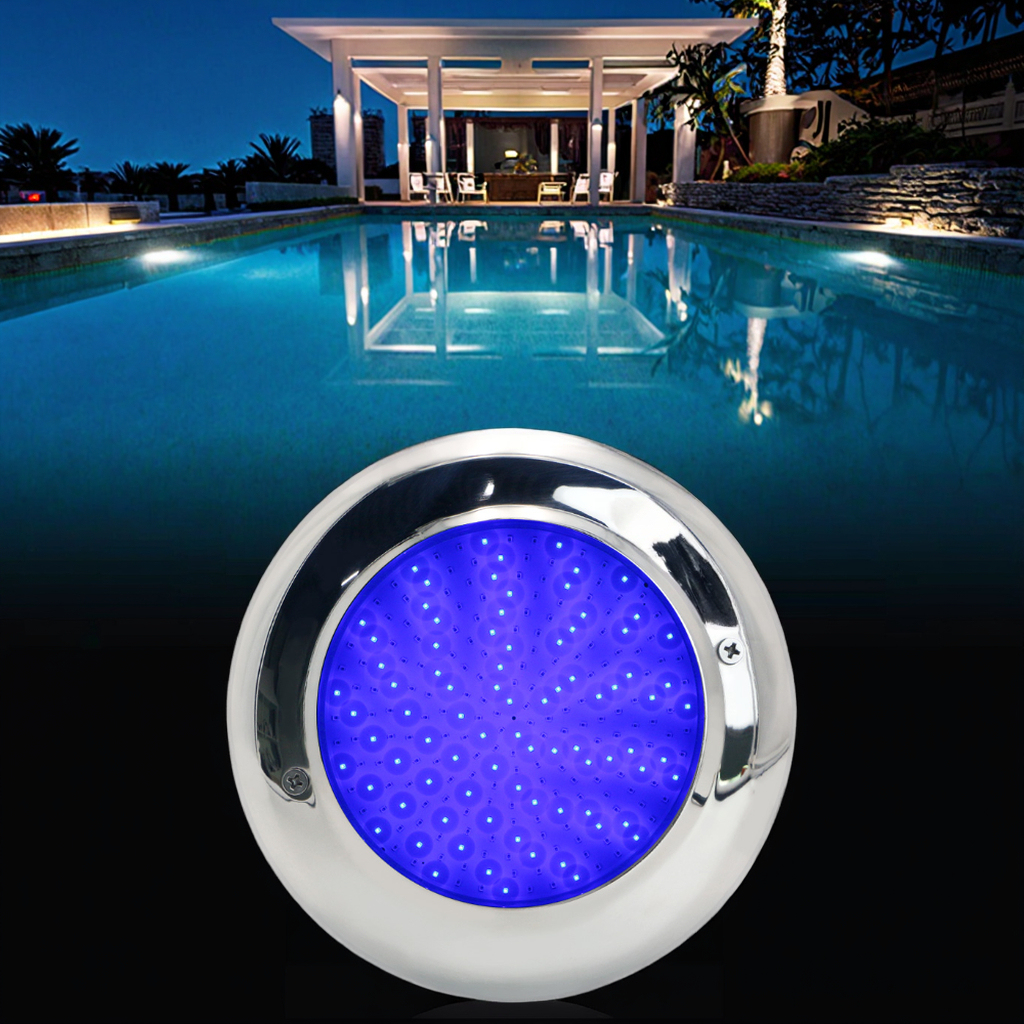 Huaxia Newest Design Resin Filled Waterproof Ultra Thin 18W RGB 316SS Underwater Swimming Pool Led Lights