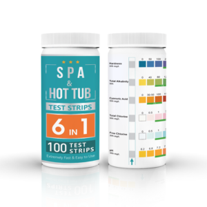 Bandelettes de test 6-en-1 pour spa et piscine, kit de test de la qualité de l'eau pour <span class=keywords><strong>pH</strong></span>, chlore, alcalinité, CYA, dureté, 100 bandelettes - Product Image 4