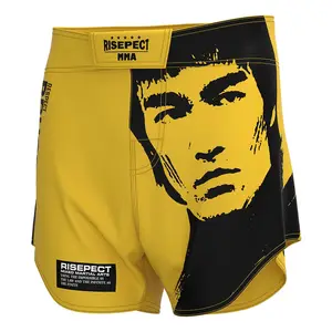 Wholesale Kickboxing Mma Jiu Jitsu Workout Nogi Boxing Pro Boxing Black Muay Thai Custom Printed Mma Shorts