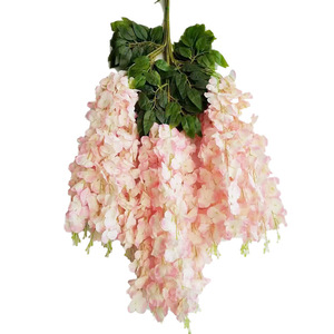 Bouquet de fleurs artificielles de glycine bleues en plastique et soie pour décoration intérieure, mariage, extérieur, plantes suspendues - Product Image 4