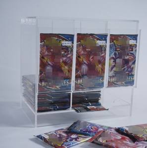 Индивидуальная прозрачная акриловая 3 слота TCG торговая упаковка бустерная упаковка диспенсер для торговой карты TCG упаковка спортивной карты - Product Image 4