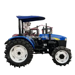 Çok fonksiyonlu çiftlik kullanılmış traktör CE sertifikalı 70HP 75HP 80HP tarım traktörleri