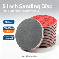 Disco de Lijado de Esponja de Óxido de Aluminio de Doble Cara Fortunebrasive de 5 Pulgadas (125 mm) con Velcro, Grano 180-3000, para Pulir Madera y Pintura de Automóviles