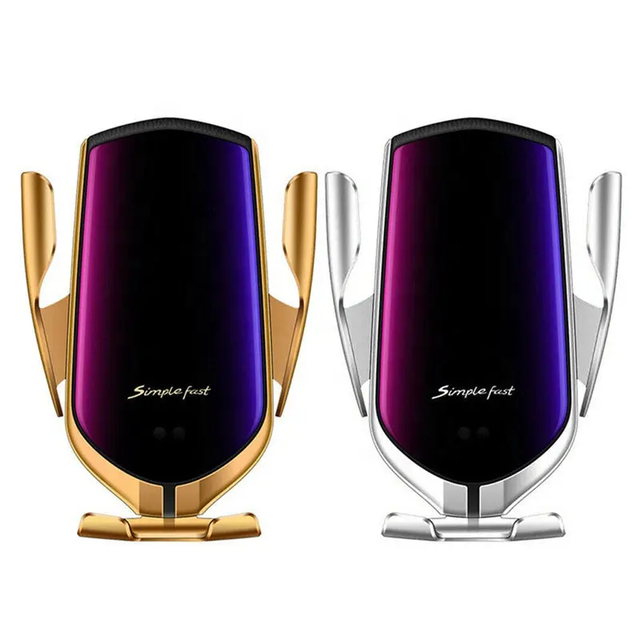 2021 Hot Smart Sensor Automatic Clamping 10W Car Wireless Charger  Phone Holder R1 Wireless Car Charger
