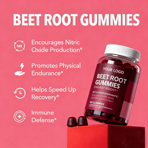 Integratore di Barbabietola per Adulti in Gommose con Estratto di Barbabietola, Coenzima Q10 e Semi d'Uva 1000mg, Vitamina C e Magnesio, 60 Pezzi, Energizzante - Product Image 2