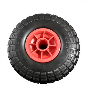 Chariot à <span class=keywords><strong>main</strong></span>, chariot à roues, roues pleines anti-crevaison, jante en plastique colorée et métal, 4.10/3.50-4, mousse PU, polyuréthane 10 pouces - Product Image 1