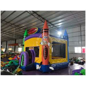 13フィートトランポリンおもちゃインフレータブルボウンスハウスインフレータブルトランポリンクレヨンバウンスハウス子供大人ジャンプ - Product Image 1