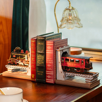 Robotime Rolife Maison miniature Booknook TGE01 Century Train Kit d'assemblage de support de livre DIY Book Nook Puzzles en bois 3D