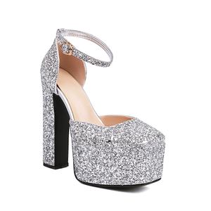 רטוב ספורט לילה מועדון הלילה עבה נשים העקב משאבות נשים הבוהן נשים d'orsay משאבות נעליים למסיבות - Product Image 4