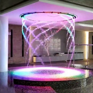 Rideau d'eau numérique professionnel en fibre optique CNC avec design ondulé personnalisé pour une utilisation en intérieur/extérieur, décoration paysagère - Product Image 5