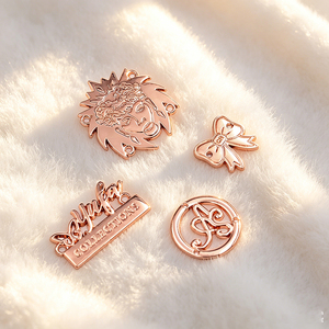 New Design 3D Metal Logo Plate Brass Engraved Metal Label Vintage Metal Badge for Jewelry Leather Craft - Product Image 6