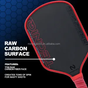 USAPA Approved T700 Raw Carbon Fiber With Texture Customized Rough Surface Pickleball Paddle