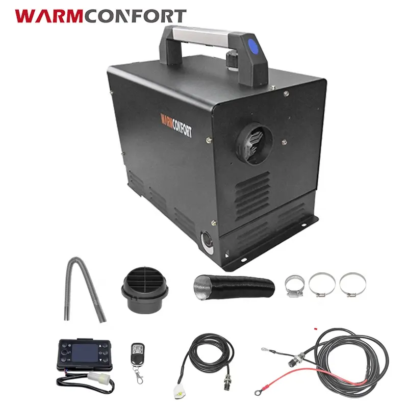 WARMCONFORTディーゼルエアヒーターオールインワン、5KW 12V/24Vディーゼルヒーター、車、トラック、RV、ボート用ディーゼルパーキングヒーター