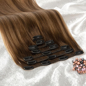 Luxsea Hair Wholesale 不脱落双层拉丝俄罗斯人发原生发无缝PU隐形夹式接发 - Product Image 4