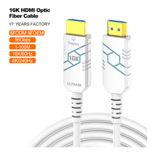 Cable de Fibra Óptica HDMI de Alta Velocidad 16K, 96Gbps, 16K/60Hz, 8K/240Hz, HDMI 2.2, Activo, <span class=keywords><strong>AOC</strong></span>, Macho a Macho, para Monitor HDTV - Product Image 1