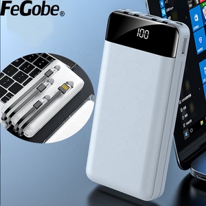 2024 30000mah <strong>5</strong> <strong>Volt</strong> Big Capacity Rechargeable Lithium External Battery Pack with <strong>4</strong> Cables