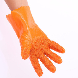 <b>Rubber</b> Safety Gloves With Fish Scale Texture Puncture Resistant For Fishing And Slaughtering <b>Production</b> - Product Image 3