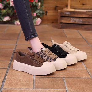 Chaussures en toile à semelle épaisse tendance, confortables, antidérapantes, décontractées, polyvalentes, pour femmes - Product Image 1