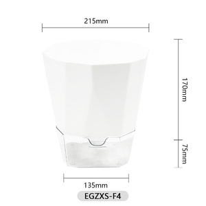 Vaso Idroponico Moderno Ecologico Bianco in PP Quadrato <span class=keywords><strong>da</strong></span> <span class=keywords><strong>Parete</strong></span> con Funzione di Irrigazione per Piante Vive 1 Pezzo - Product Image 2