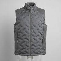 Gilet hybride isolant respirant à fermeture éclair pour homme, léger, sans couture 3D, élastique, printemps-hiver, pour activités sportives en extérieur, OEM/ODM