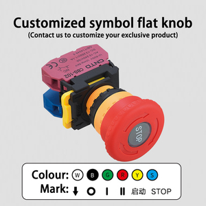 Cntd 10a 600vac Start Noodstop Drukknop Dubbele Platte Knoppen 22Mm Drukknop Schakelaar Momentary Drukknop Schakelaar Ip65 - Product Image 5