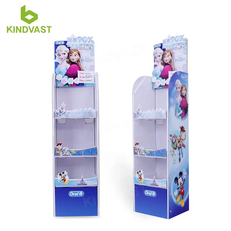 Customized Retail Cardboard Electric Toothbrush Display Stand Free Samples