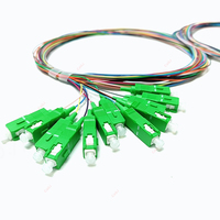 12 colores SC/APC/UPC fibra óptica colorida Pigtail LAZH Simplex modo único 0,9mm calidad precio de fábrica