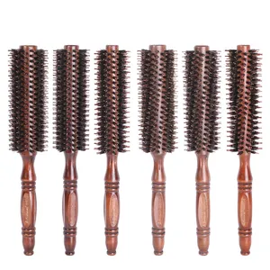 Nhà máy bán trực tiếp vòng bàn chải tóc gỗ Detangling Bàn chải tóc cạnh bàn chải cho tóc