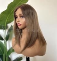 Perruque juive cheveux humains européens perruque casher faits saillants couleur blonde cuticule aligné suisse dentelle haut perruque juive