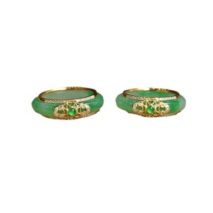 Anelli <span class=keywords><strong>di</strong></span> <span class=keywords><strong>giada</strong></span> naturale placcati in oro da donna da uomo con <span class=keywords><strong>anello</strong></span> <span class=keywords><strong>di</strong></span> <span class=keywords><strong>giada</strong></span> gioielli in <span class=keywords><strong>giada</strong></span> bianca coppia anelli per regali - Product Image 5