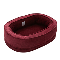 Coussin ovale chauffant pour animaux de compagnie PetMassive, en peluche, sûr, amovible et lavable, imperméable, orthopédique, écologique, résistant aux morsures, pour chien