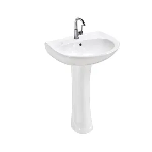 Good Reputation Floor Stand Art Pedestal Wash Basin Sink Ceramic Floor Standing Washing Basin Padestal Basin