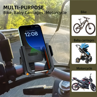 Support de téléphone pour guidon de vélo ou moto, fixation sécurisée, antichoc, flexible, étanche, clip de fixation pour téléphone portable pour 4 à 7 téléphones