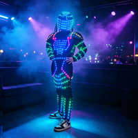Traje de Robot LED Luminoso para Bailarines, Ideal para Actuaciones en Bares, Fiestas y Escenarios, con Luces LED y Acrílico Luminoso