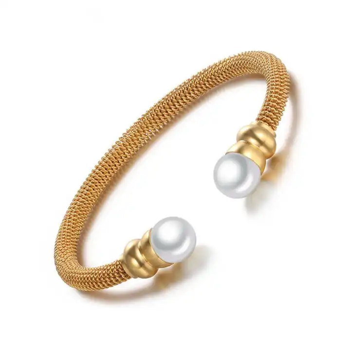 Silver & Grey Pearl Charm Bracelet