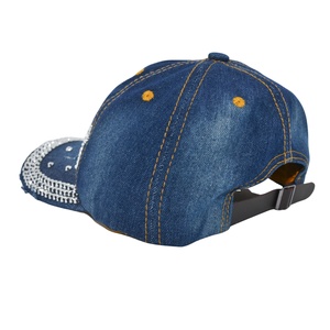 Gorra de Béisbol con Pedrería para Mujer, Deportiva, con Logotipo Personalizado, Divertida, Adornada con Diamantes de Imitación, Brillante, de Mezclilla, Regalo - Product Image 5