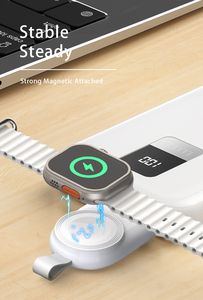 Llavero portátil rápido de 5W, protección contra sobrecalentamiento, cargador de reloj magnético inalámbrico para <span class=keywords><strong>Apple</strong></span> <span class=keywords><strong>Watch</strong></span> Serie 9 8 <span class=keywords><strong>7</strong></span> 6, cargador inteligente - Product Image 3