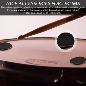 Pads d'amortissement en silicone souple transparents pour batterie et cymbales, accessoires de contrôle du son - Product Image 6