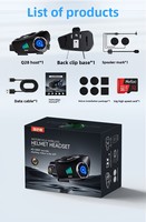 Nouveau casque de moto Q28 avec casque audio 5.3, caméra HD 1080P, autonomie de 55H, étanche, interphone NFC et enregistreur vidéo