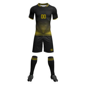 Uniforme de Fútbol Personalizado Unisex para Adultos, Logotipo Impreso en Serigrafía, Cuello Redondo, Poliéster/Algodón, Transpirable, de Secado Rápido - Product Image 1