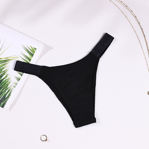 Nouvelles culottes courtes sexy en coton uni avec bande élastique à lettres pour femmes - Product Image 4